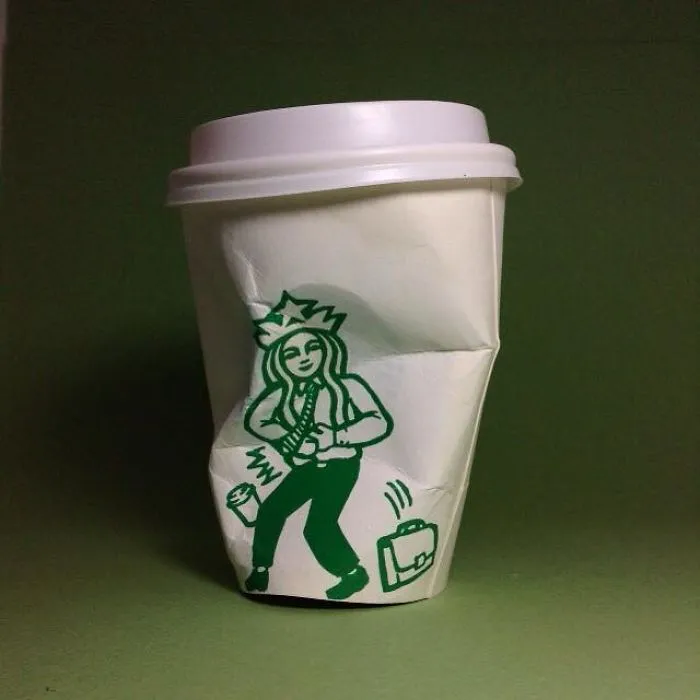 Artist Reveals The Hidden Life Of Starbucks' Mermaid By Transforming Their Cups