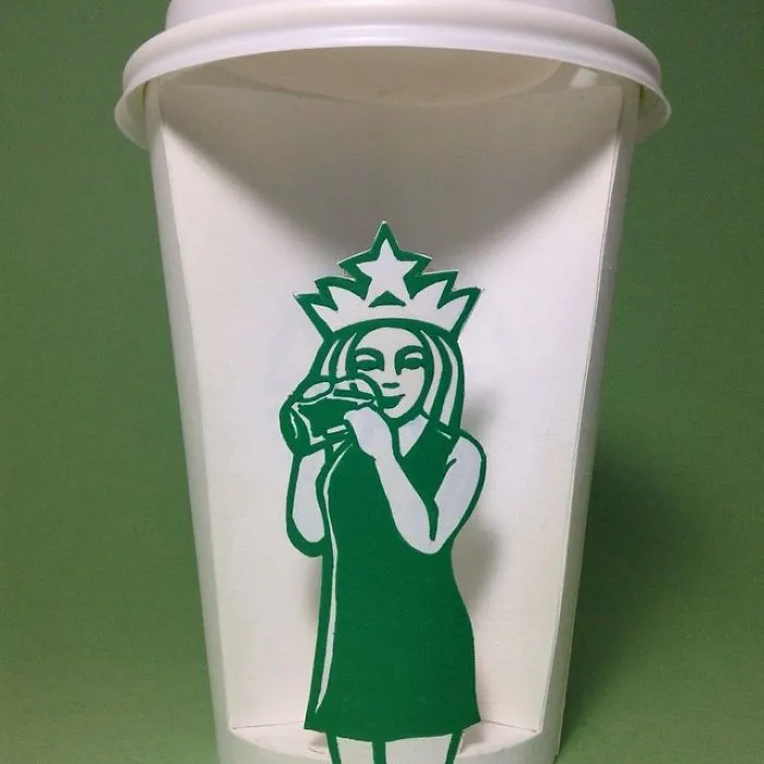 Artist Reveals The Hidden Life Of Starbucks' Mermaid By Transforming Their Cups