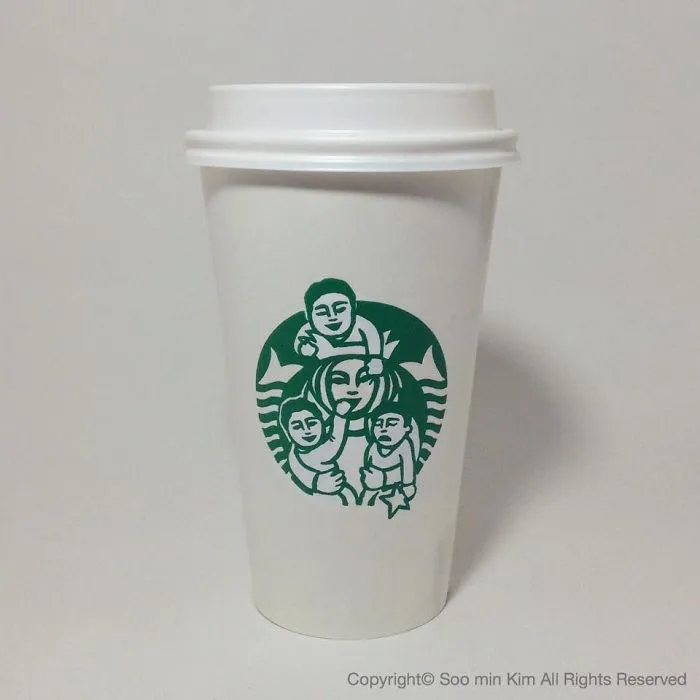Artist Reveals The Hidden Life Of Starbucks' Mermaid By Transforming Their Cups