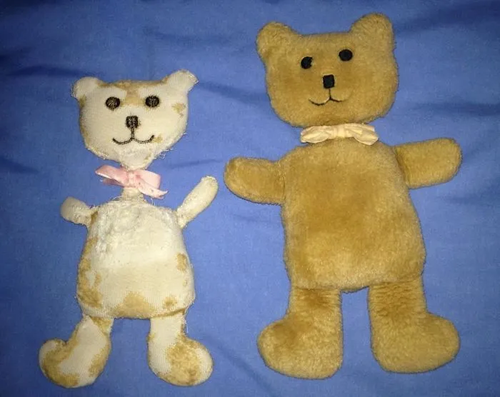2 ositos de peluche: ambos los tenemos mi hermana y yo desde hace 18 años