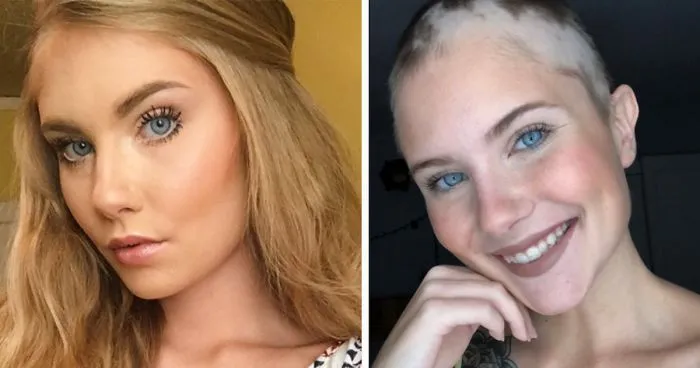Mom Spends Hours Painting Daughter's Bald Head For Her Senior Year Portraits, And The Result Is Beautiful