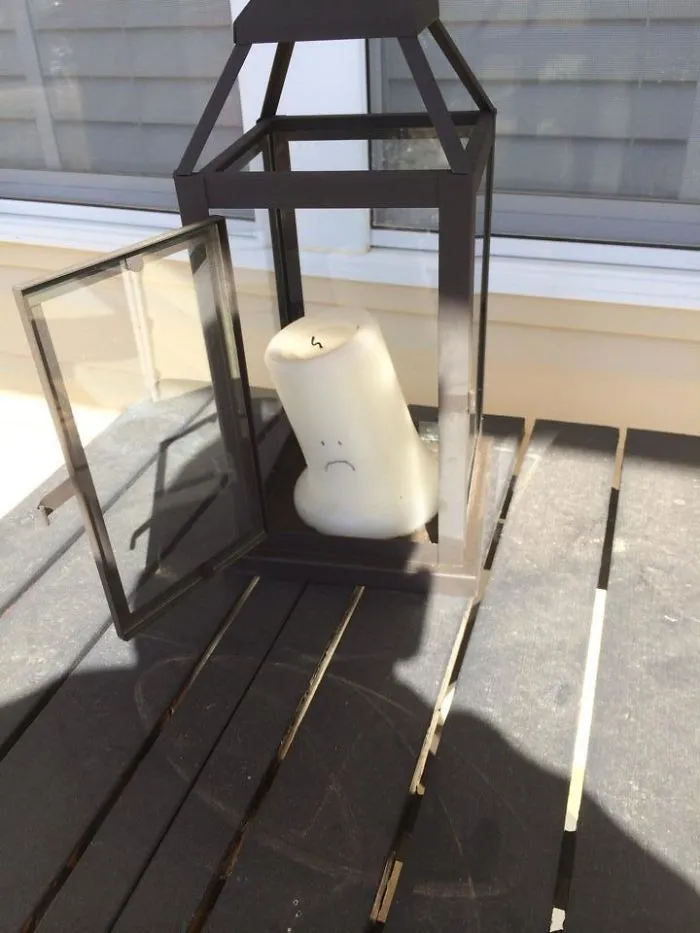 The Sun Started Melting It. Boyfriend Decided To Give It Character