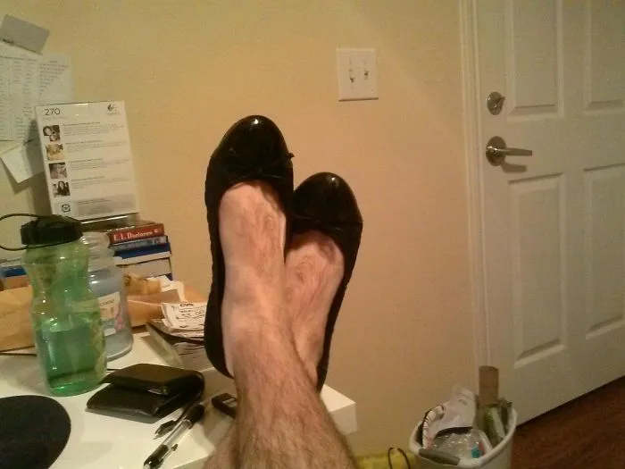 I Left My Flats At My Boyfriend's Apartment, And He Sent Me This Picture The Next Day