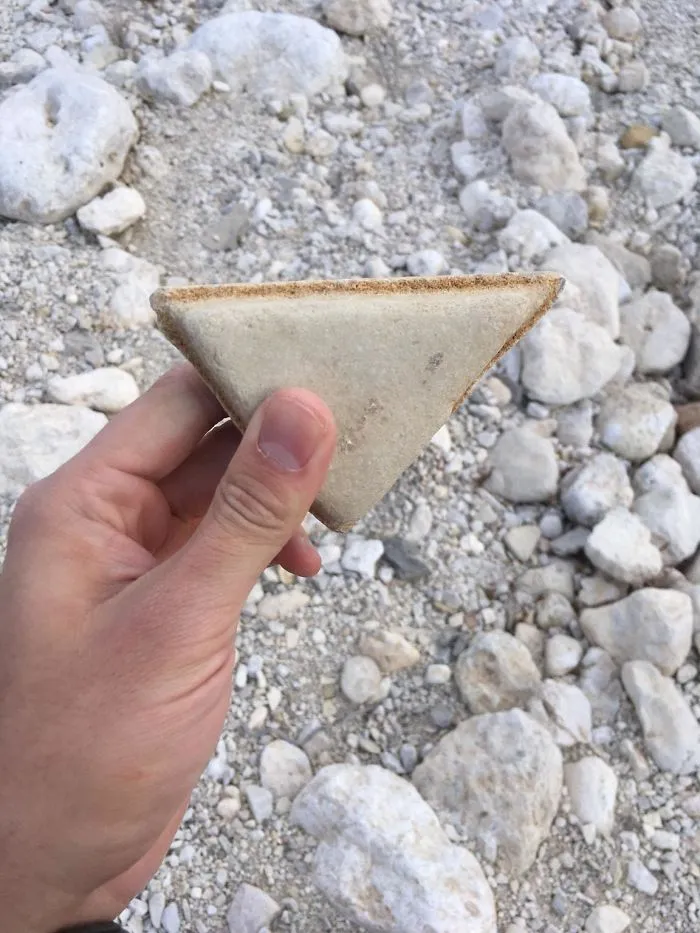 Escombro que parece un sandwich de queso al grill