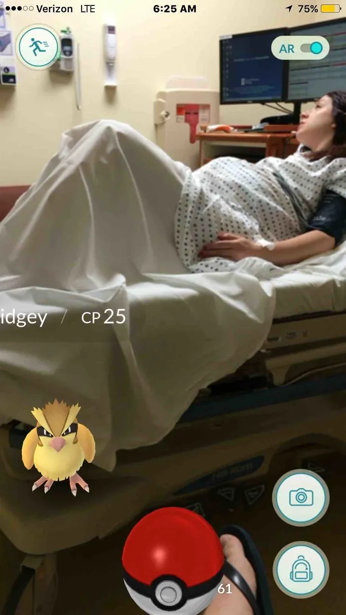 When Your Wife Is About To Have A Baby And A Pokemon Shows Up And You Have To Low-Key Catch It