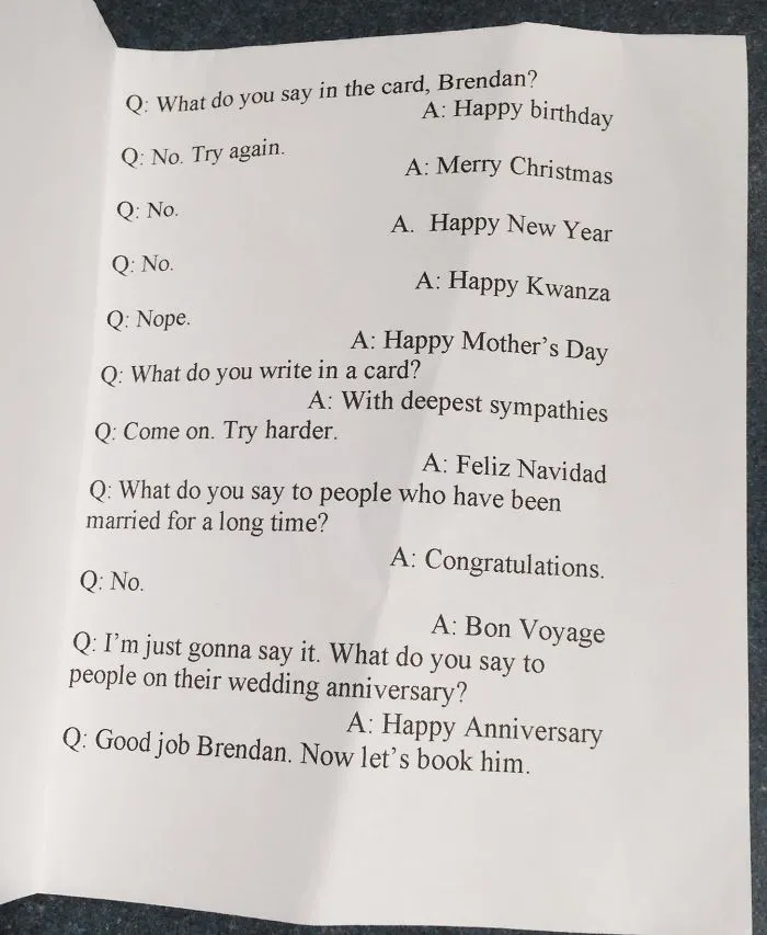 My Husband Made Me This Anniversary Card