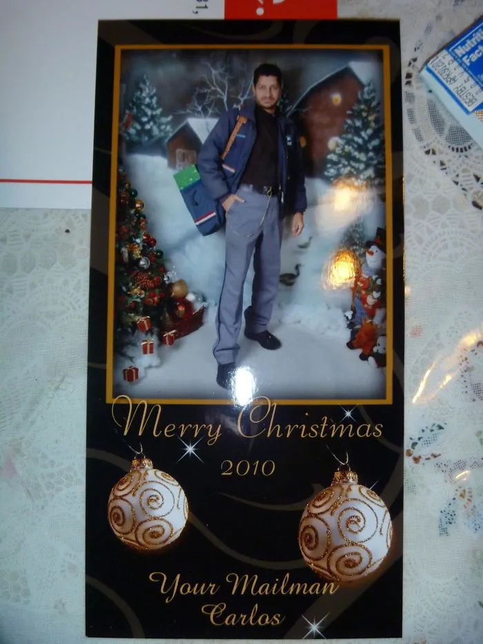 The Christmas Card Our Mailman Gave Us