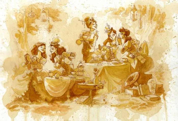 I Paint With Tea To Create Steampunk Art