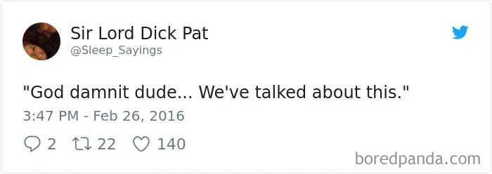 Girlfriend Tweets Weird Things Her Boyfriend Says During His Sleep, And It Will Make You Die From Laughter