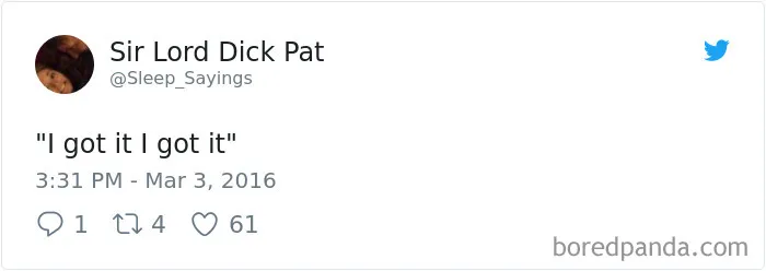 Girlfriend Tweets Weird Things Her Boyfriend Says During His Sleep, And It Will Make You Die From Laughter