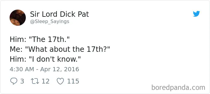 Girlfriend Tweets Weird Things Her Boyfriend Says During His Sleep, And It Will Make You Die From Laughter