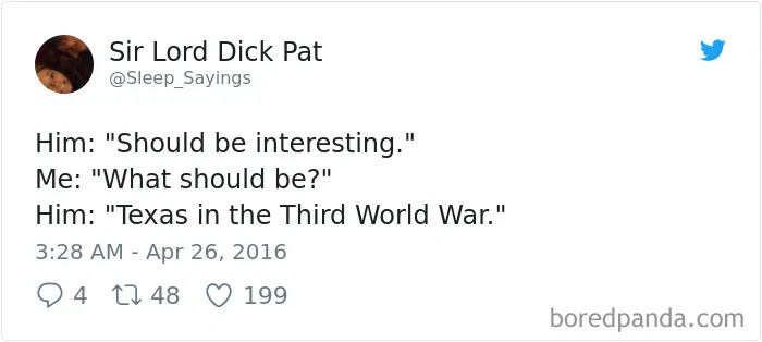 Girlfriend Tweets Weird Things Her Boyfriend Says During His Sleep, And It Will Make You Die From Laughter