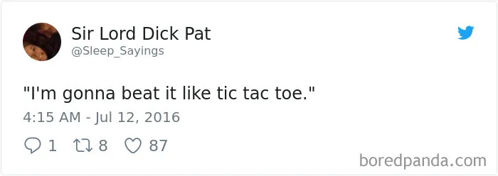 Girlfriend Tweets Weird Things Her Boyfriend Says During His Sleep, And It Will Make You Die From Laughter