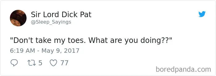 Girlfriend Tweets Weird Things Her Boyfriend Says During His Sleep, And It Will Make You Die From Laughter