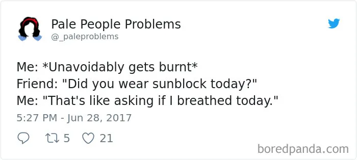 60 Funny Pale People Problems That Other People Will Never Understand