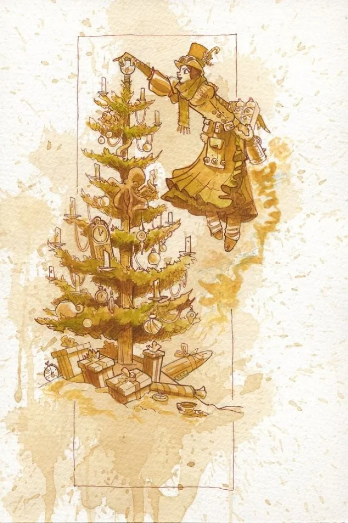 I Paint With Tea To Create Steampunk Art