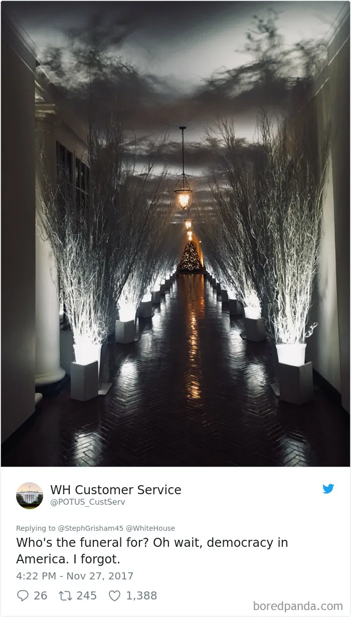 64 Hilarious Reactions To Melania Trump's 'Creepy' White House Christmas Decorations