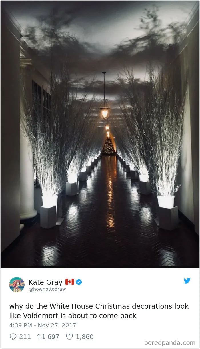 64 Hilarious Reactions To Melania Trump's 'Creepy' White House Christmas Decorations