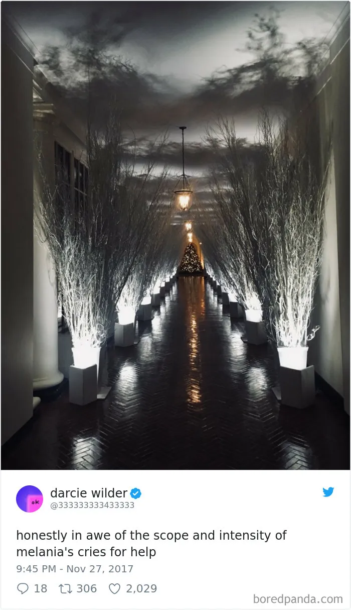 64 Hilarious Reactions To Melania Trump's 'Creepy' White House Christmas Decorations