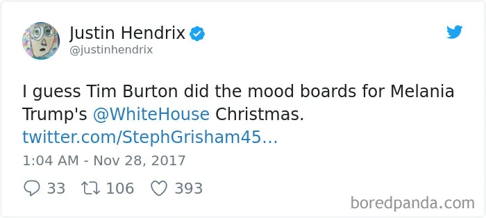 64 Hilarious Reactions To Melania Trump's 'Creepy' White House Christmas Decorations