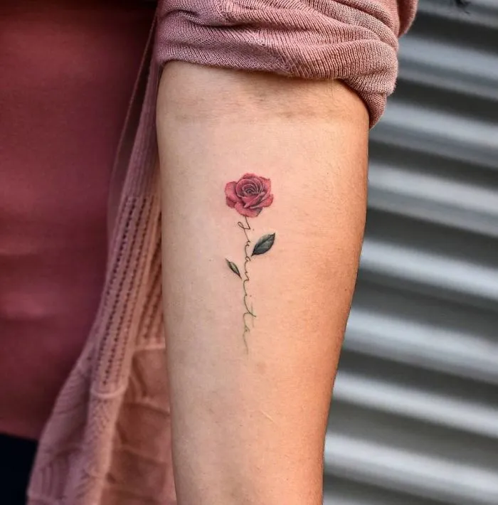 10 Magnificent Red Rose Tattoos That Will Be Blooming All Year Long