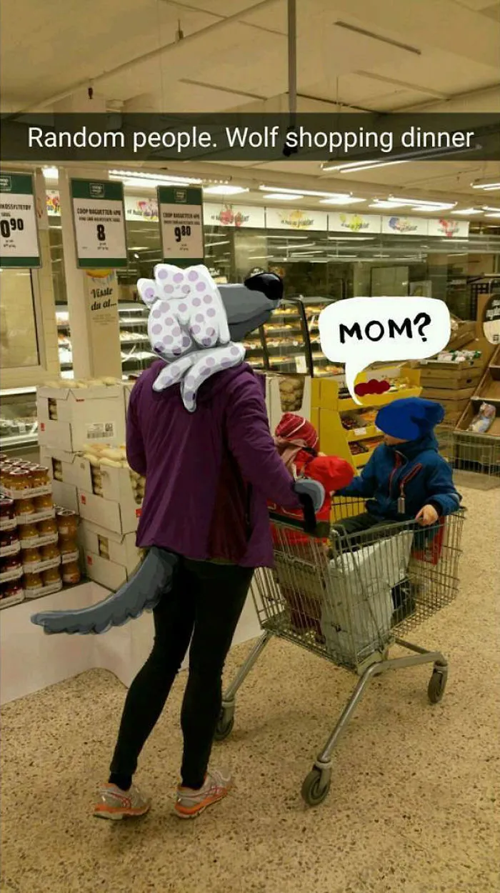 Lobo comprando la cena
