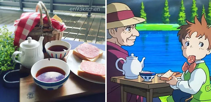 Hora del té en El castillo ambulante