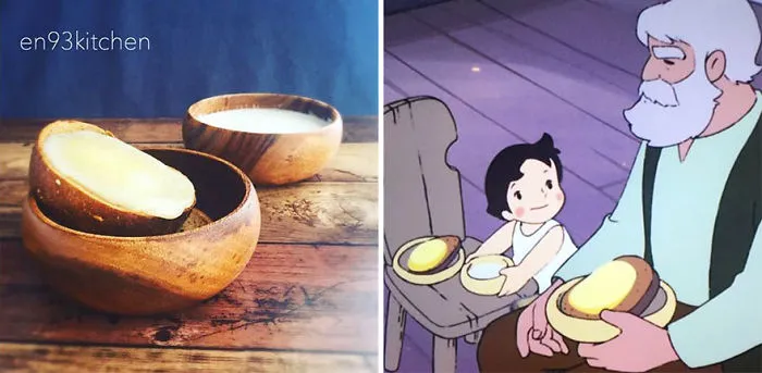 Pan y leche de Heidi