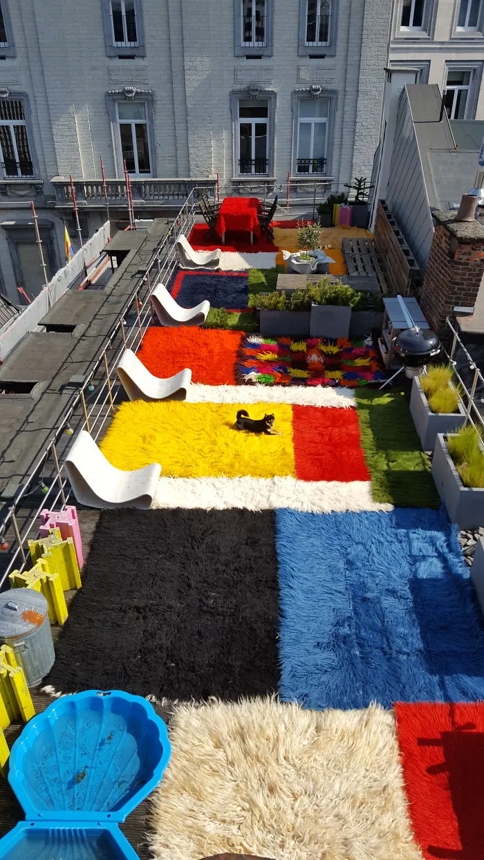 I Created Mondrian Painting  Out Of Greek Flokaties!