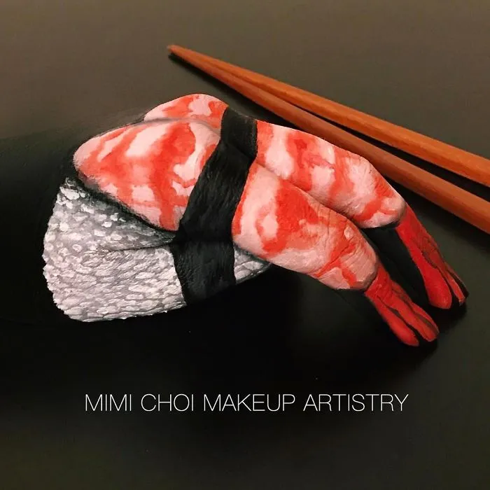 Woman Gives Up Teaching To Create Optical Illusions With Makeup And Her Food Series Is Making Us Hungry