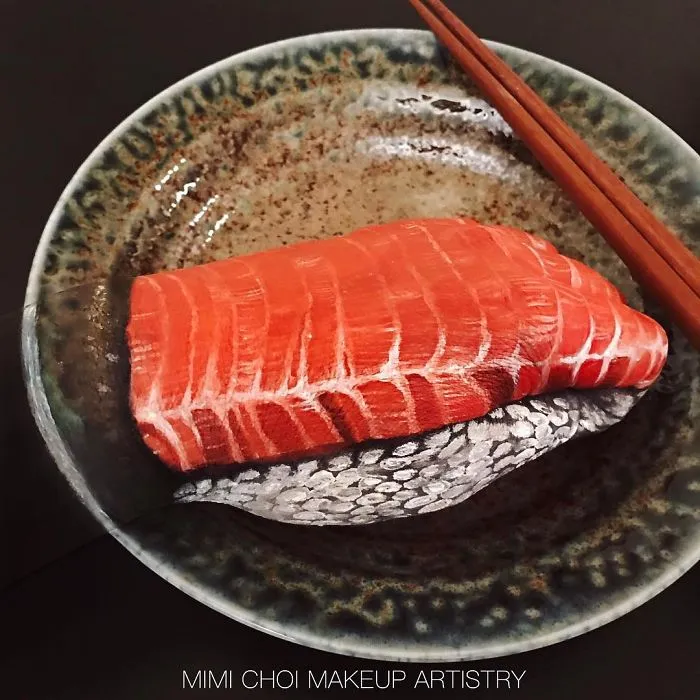Woman Gives Up Teaching To Create Optical Illusions With Makeup And Her Food Series Is Making Us Hungry