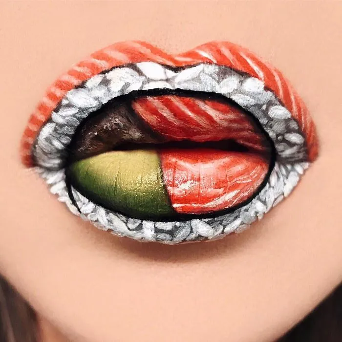 Woman Gives Up Teaching To Create Optical Illusions With Makeup And Her Food Series Is Making Us Hungry