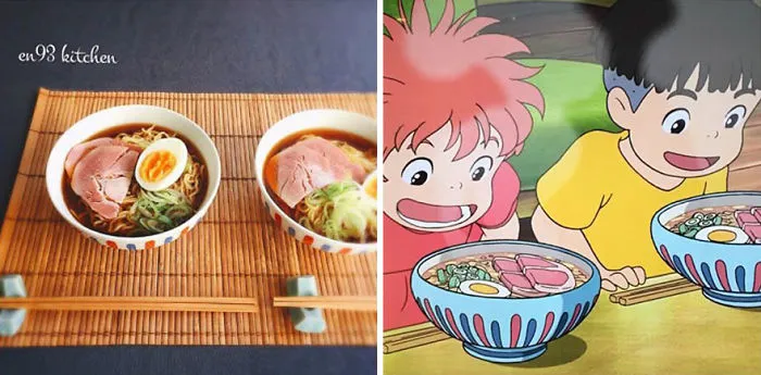 Fideos con jamón de Ponyo