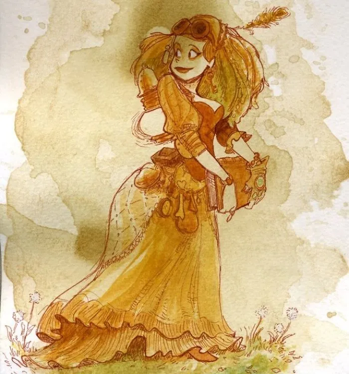 I Paint With Tea To Create Steampunk Art