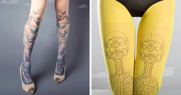 37 Tattoo Socks" Perfect For People Who Love Tattoos But Don't Want To Commit"