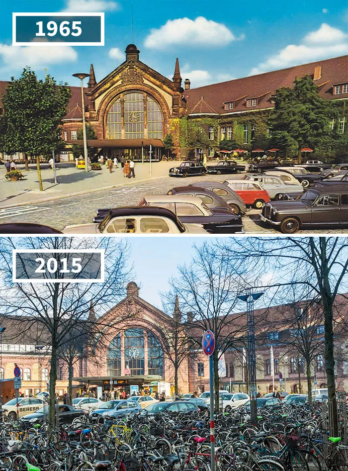 Osnabrück Central Railway Station, Germany, 1965 - 2015