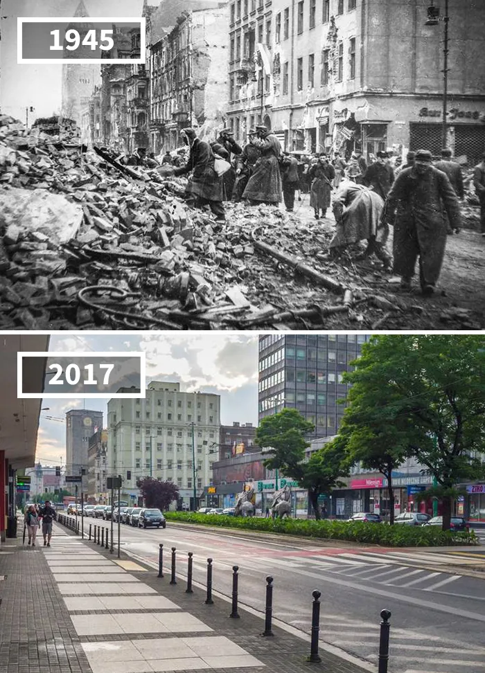 Marcin Street, Poznań, Poland, 1945 - 2017