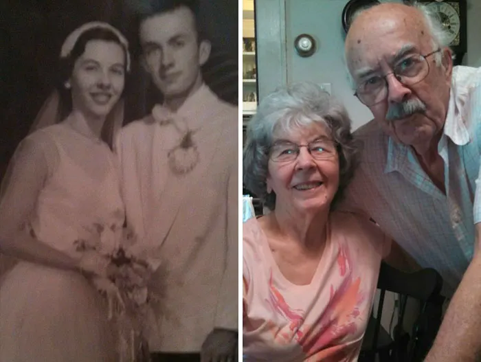 63 Years Ago Today, These Two Said "I Do." This Is What True Love Looks Like. Happy Anniversary Grandma And Grandpa!