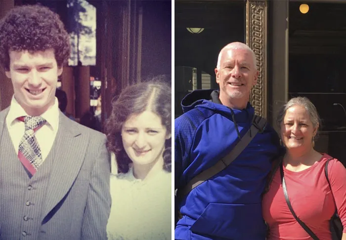 My Parents In The Same Spot They Got Married 1980 And 2016