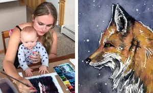 After Getting Pregnant I Was Scared I Won't Have Time For Art But Then I Started Watercoloring
