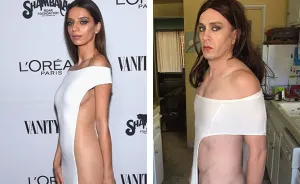 163 Times Celebrity Outfits Were Hilariously Recreated By Former ‘Buffy’ Star Using Only Stuff He Found At Home