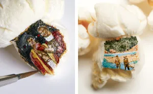 Artist Paints Miniatures On Popcorn Inspired By His Favorite Movies