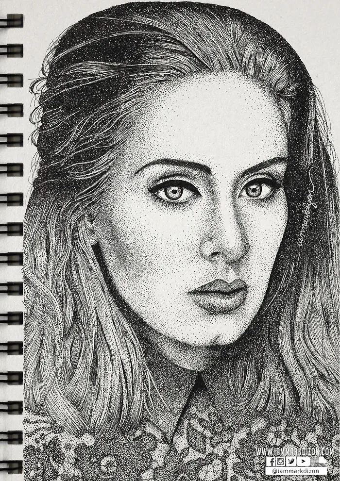 My Portraits Are Created From Thousands Of Dots