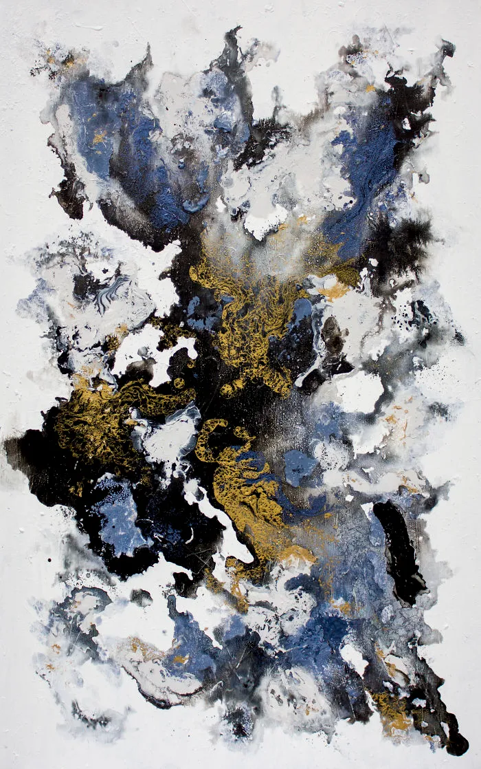 I Created This Piece Of Abstract Art Using Dyes, Gels And Acrylic Spray Paint, Allowing The Painting To Take On An Organic Life Of Its Own As The Liquid Quality Of My Technique Dictates The Final Outcome.