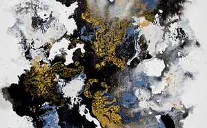 I Created This Piece Of Abstract Art Using Dyes, Gels And Acrylic Spray Paint, Allowing The Painting To Take On An Organic Life Of Its Own As The Liquid Quality Of My Technique Dictates The Final Outcome.