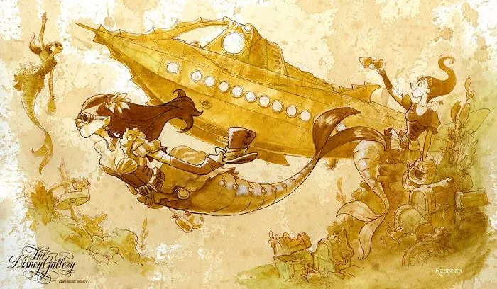 I Paint With Tea To Create Steampunk Art