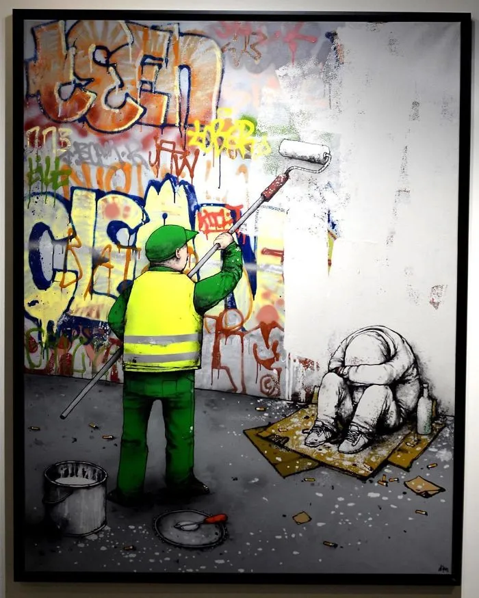 25+ Controvertidas ilustraciones creadas por el Banksy francés que te harán pensar