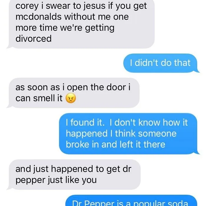 She's Threatening Me With A Divorce Over Fast Food