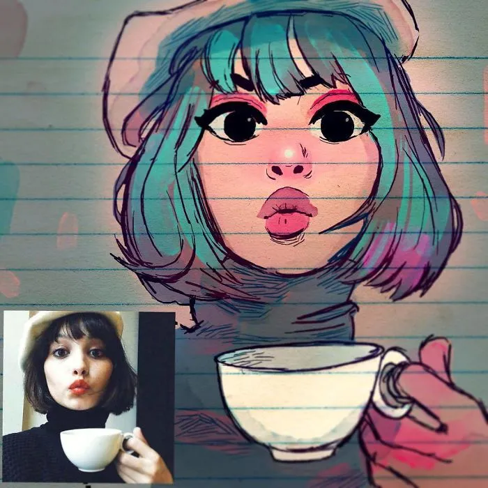 Illustrator Turns Strangers Into Manga-Like Characters, And The Result Is Pretty Awesome