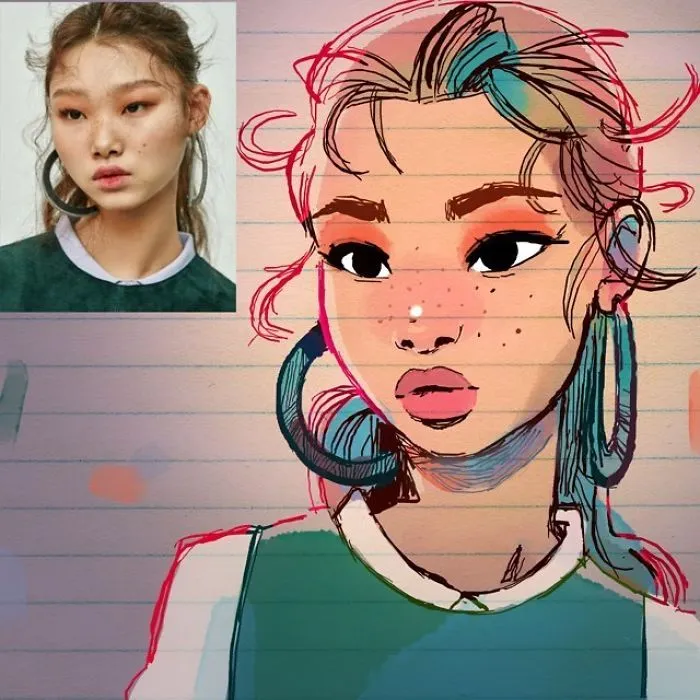 Illustrator Turns Strangers Into Manga-Like Characters, And The Result Is Pretty Awesome
